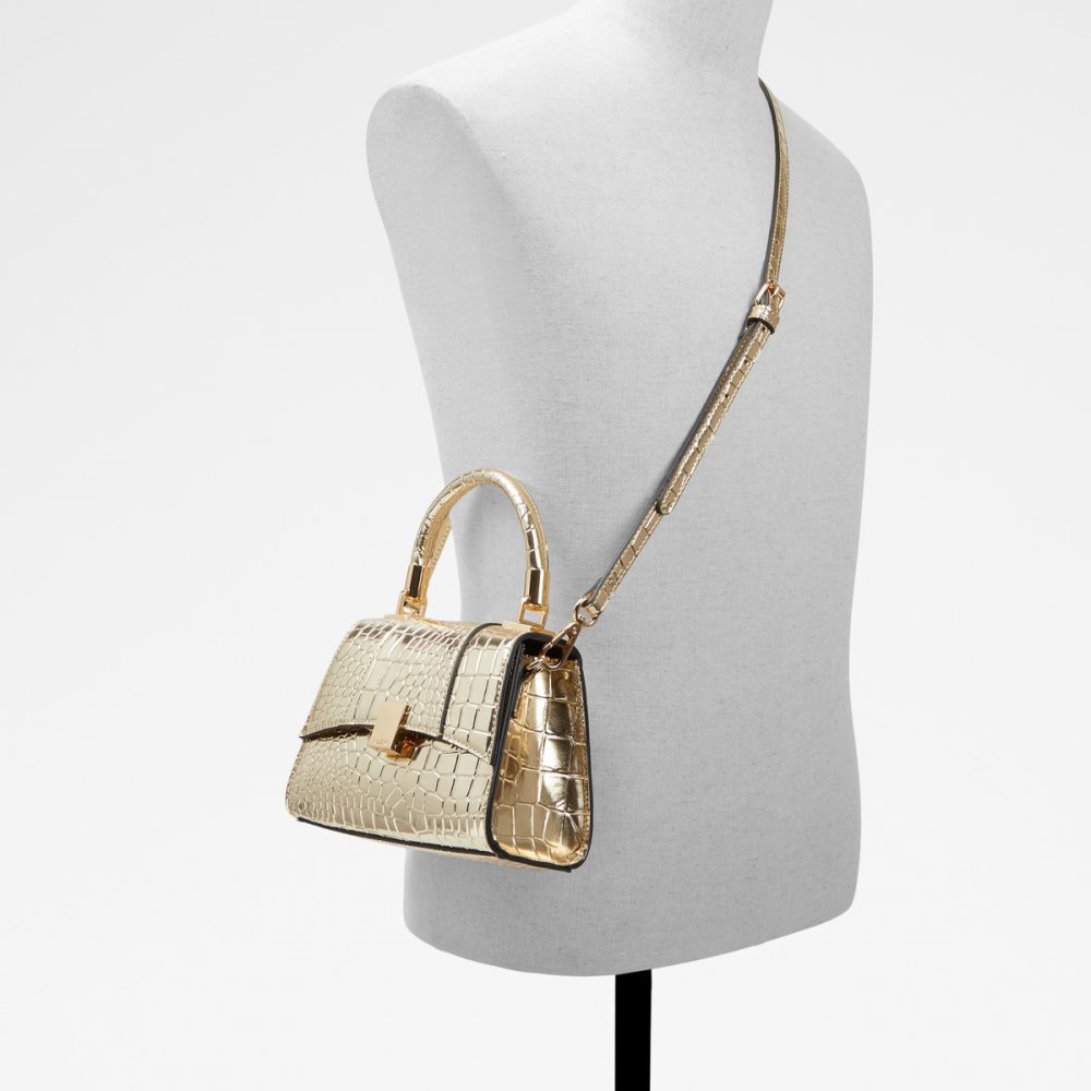 Gold Aldo Rotorua Top Handle Handbag | 46QKCMEAI