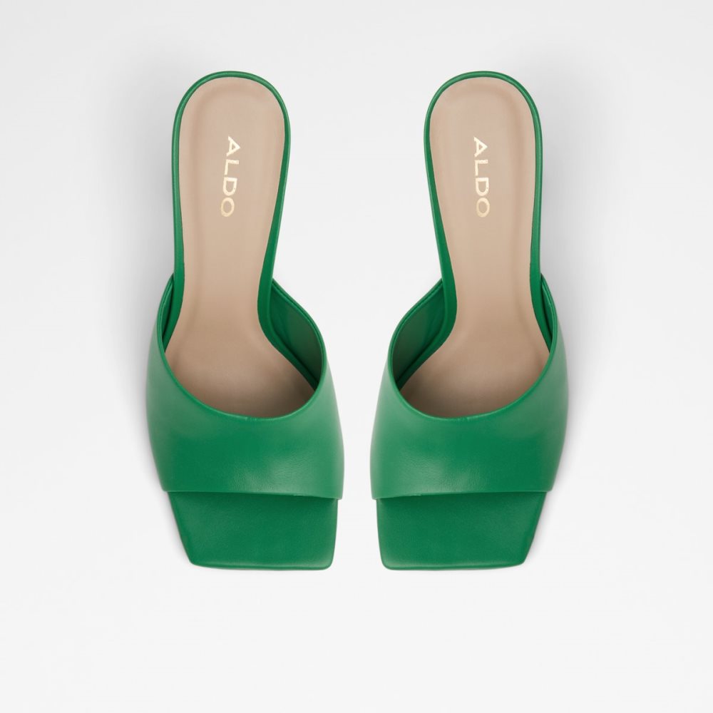 Green Aldo Selah Heeled Mule Heels | 28FHKRCJL