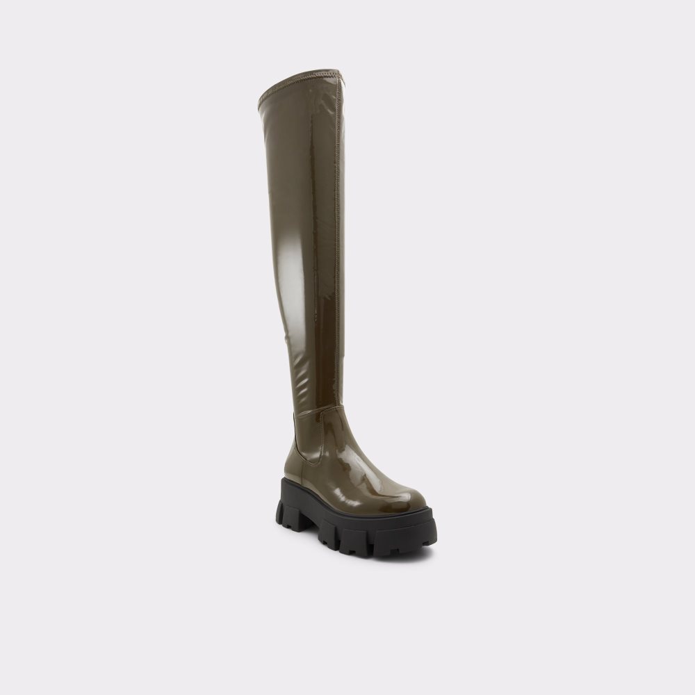 Khaki Aldo Grandmode Over-the-knee - Lug Sole Tall Boots | 28RNPJDWV