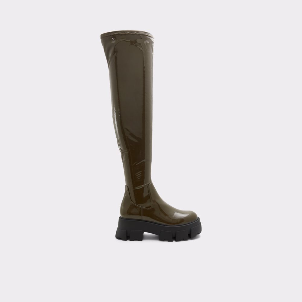 Khaki Aldo Grandmode Over-the-knee - Lug Sole Tall Boots | 28RNPJDWV