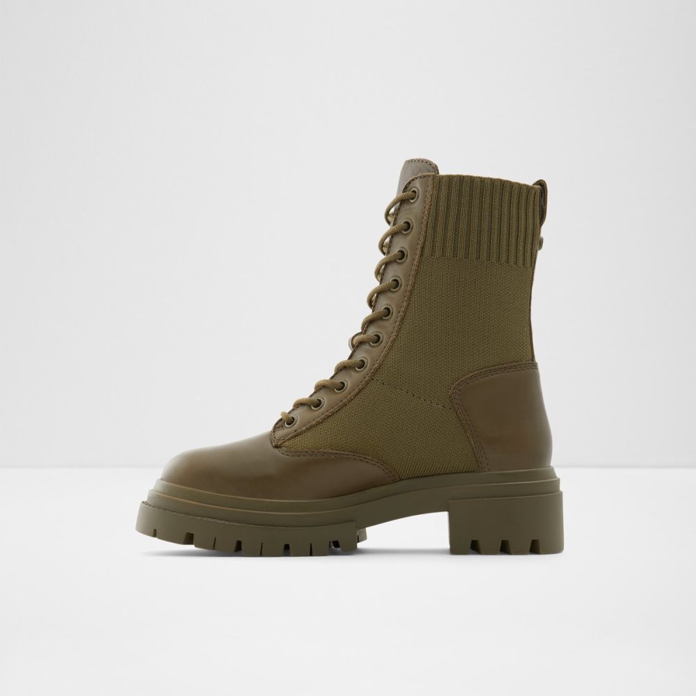 Khaki Aldo Reflow-w - Lug Sole Combat Boots | 15LFAWSMZ