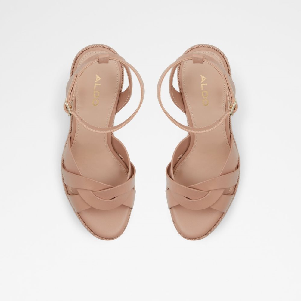 Light Beige Aldo Droyers Wedge Sandal - Wedge Sandals | 61FYJVMHZ