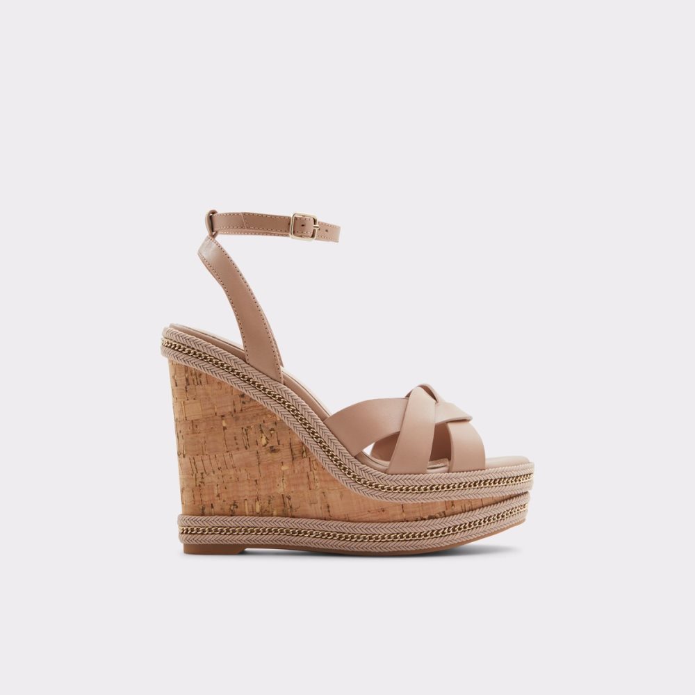 Light Beige Aldo Droyers Wedge Sandal - Wedge Sandals | 61FYJVMHZ