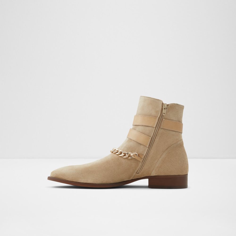 Light Beige Aldo Eolophus Ankle Boots | 60FOXJPMZ