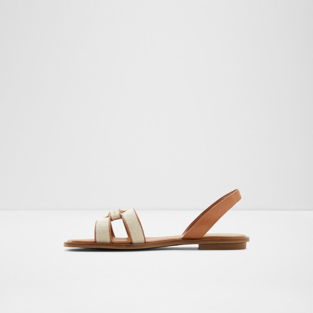 Light Beige Aldo Fandra Sling Back Sandal Sandals | 93DFGJRHW