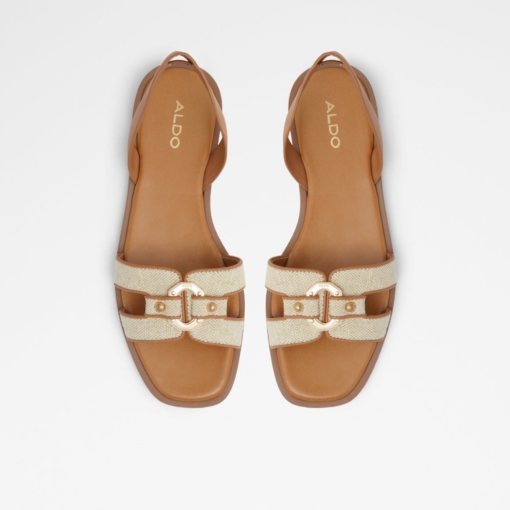 Light Beige Aldo Fandra Sling Back Sandal Sandals | 93DFGJRHW