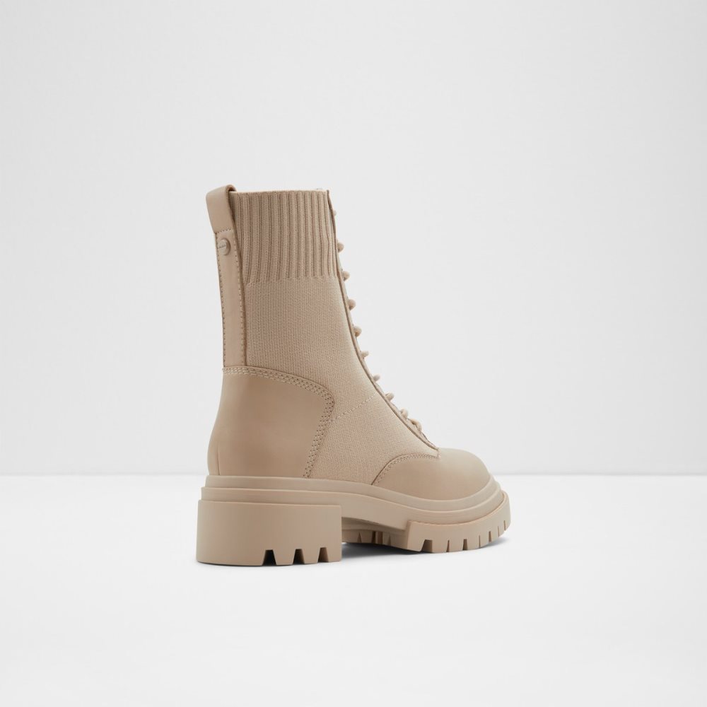 Light Beige Aldo Reflow - Lug Sole Combat Boots | 86YGDQROJ