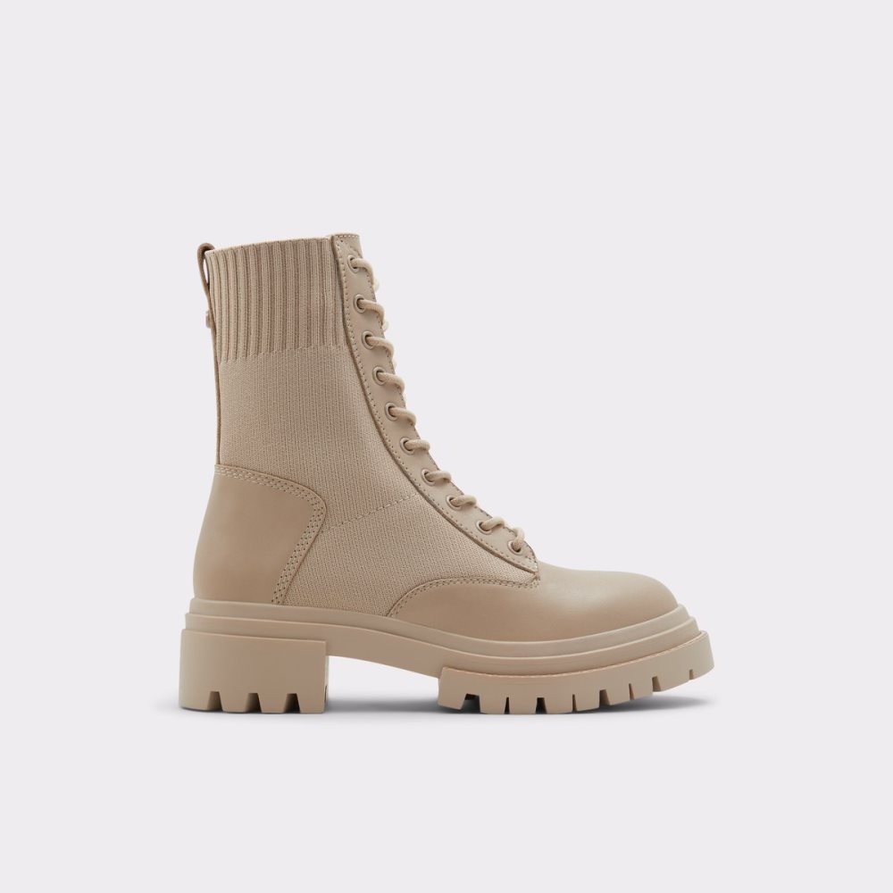 Light Beige Aldo Reflow - Lug Sole Combat Boots | 86YGDQROJ