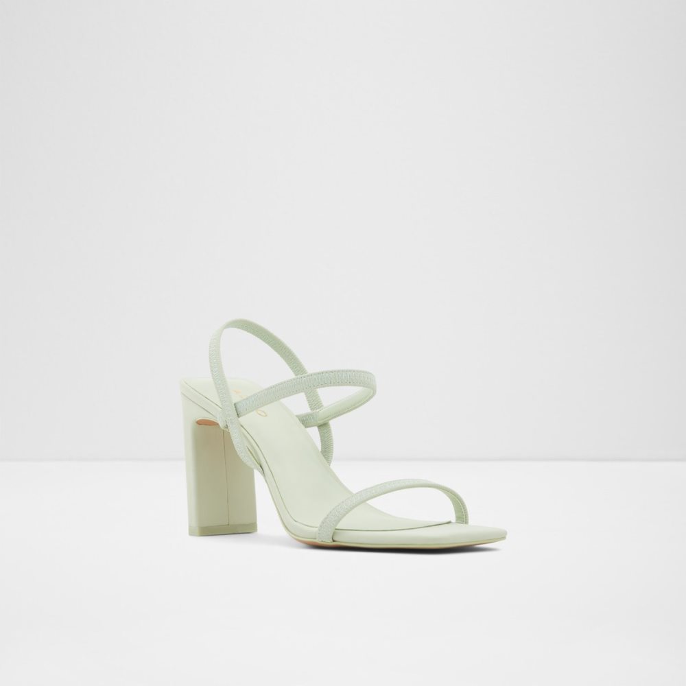 Light Green Aldo Okurr Strappy High Sandal - Block Heels | 81YLCQUAX