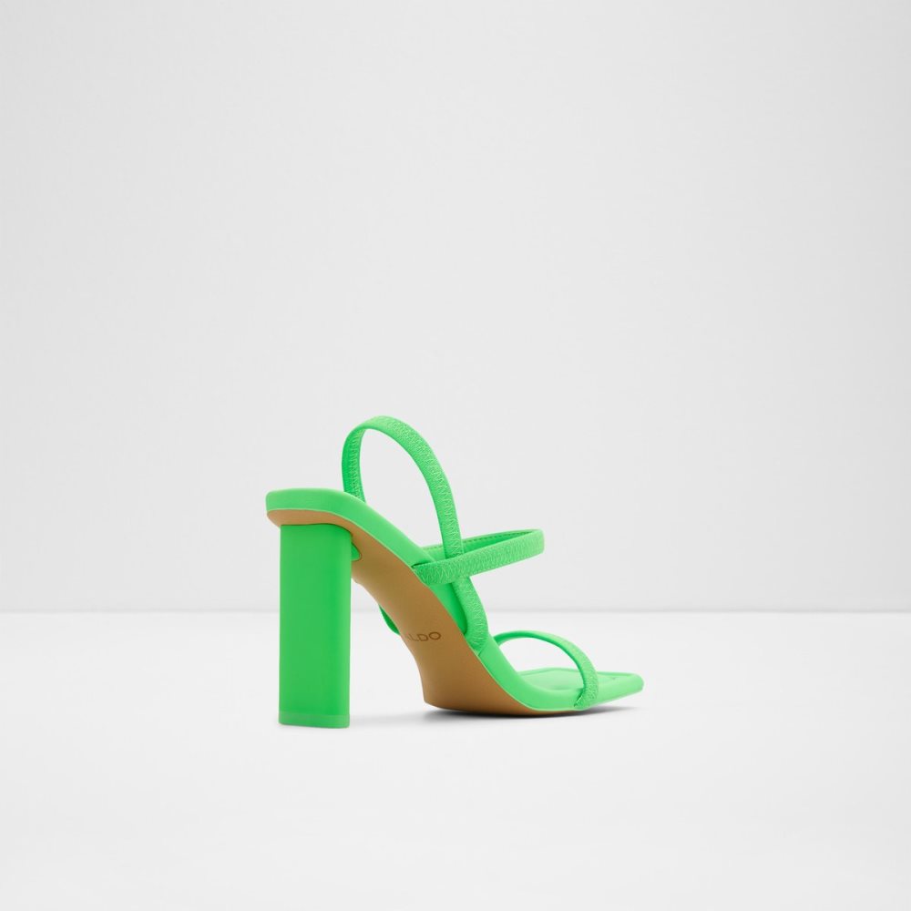 Light Green Aldo Okurra Strappy Heeled Sandal Block Heels | 36NYCVEPG