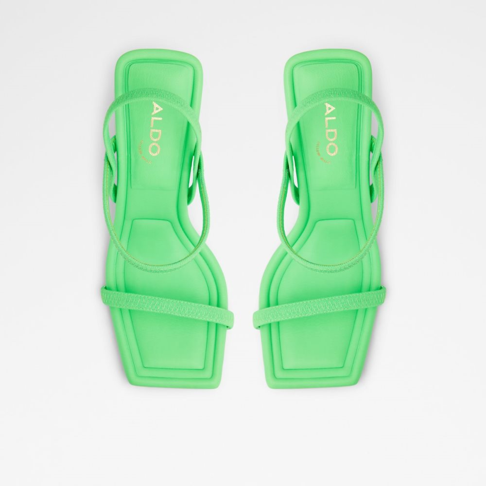 Light Green Aldo Okurra Strappy Heeled Sandal Block Heels | 36NYCVEPG