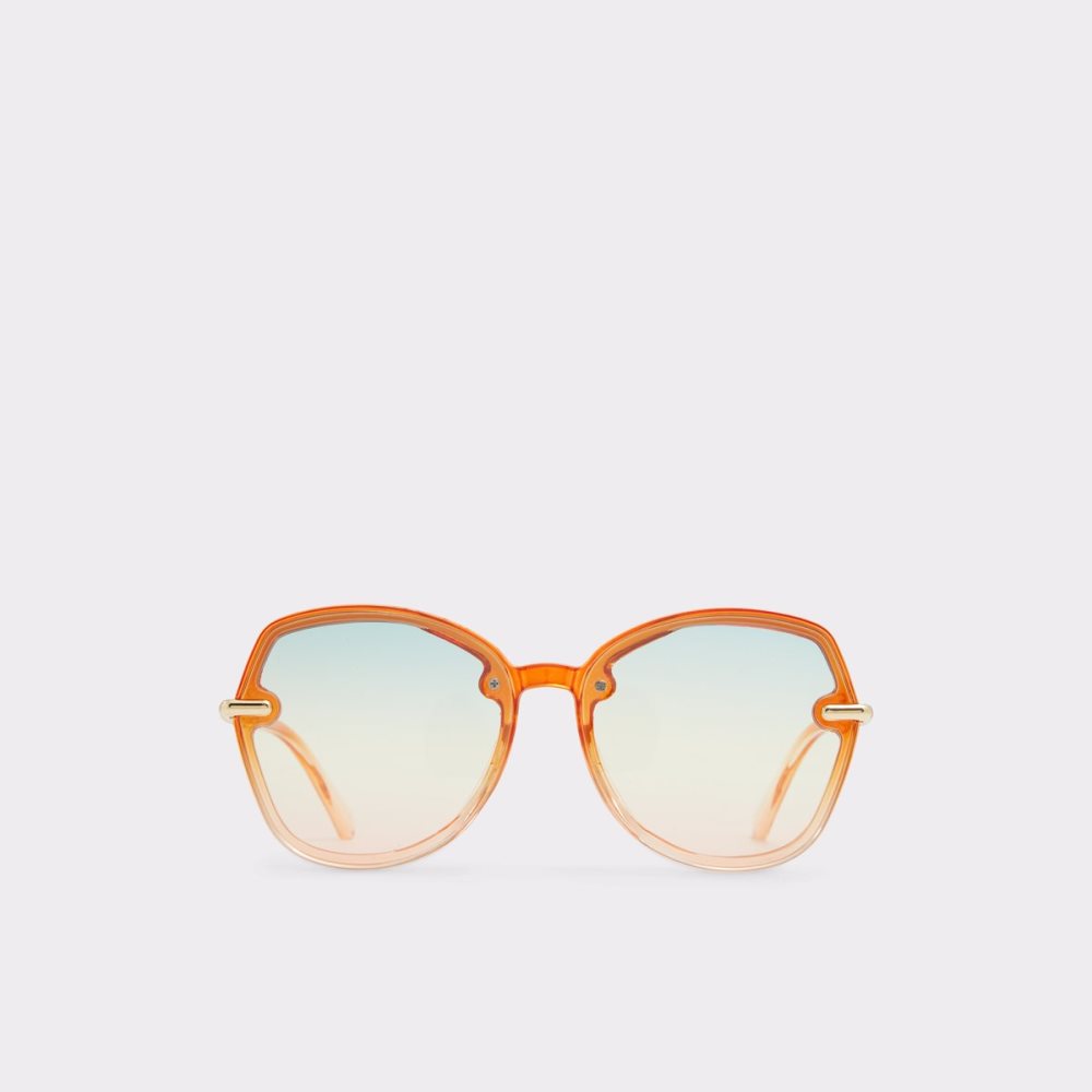 Light Orange Aldo Cortegaca Round Sunglasses | 19OYLZVCG