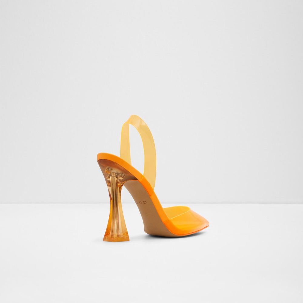 Light Orange Aldo Solanti Sling Back High Block Heels | 90GIUKCHN