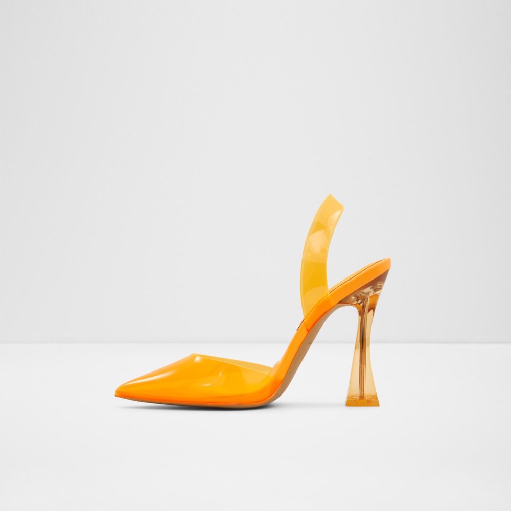 Light Orange Aldo Solanti Sling Back High Block Heels | 90GIUKCHN