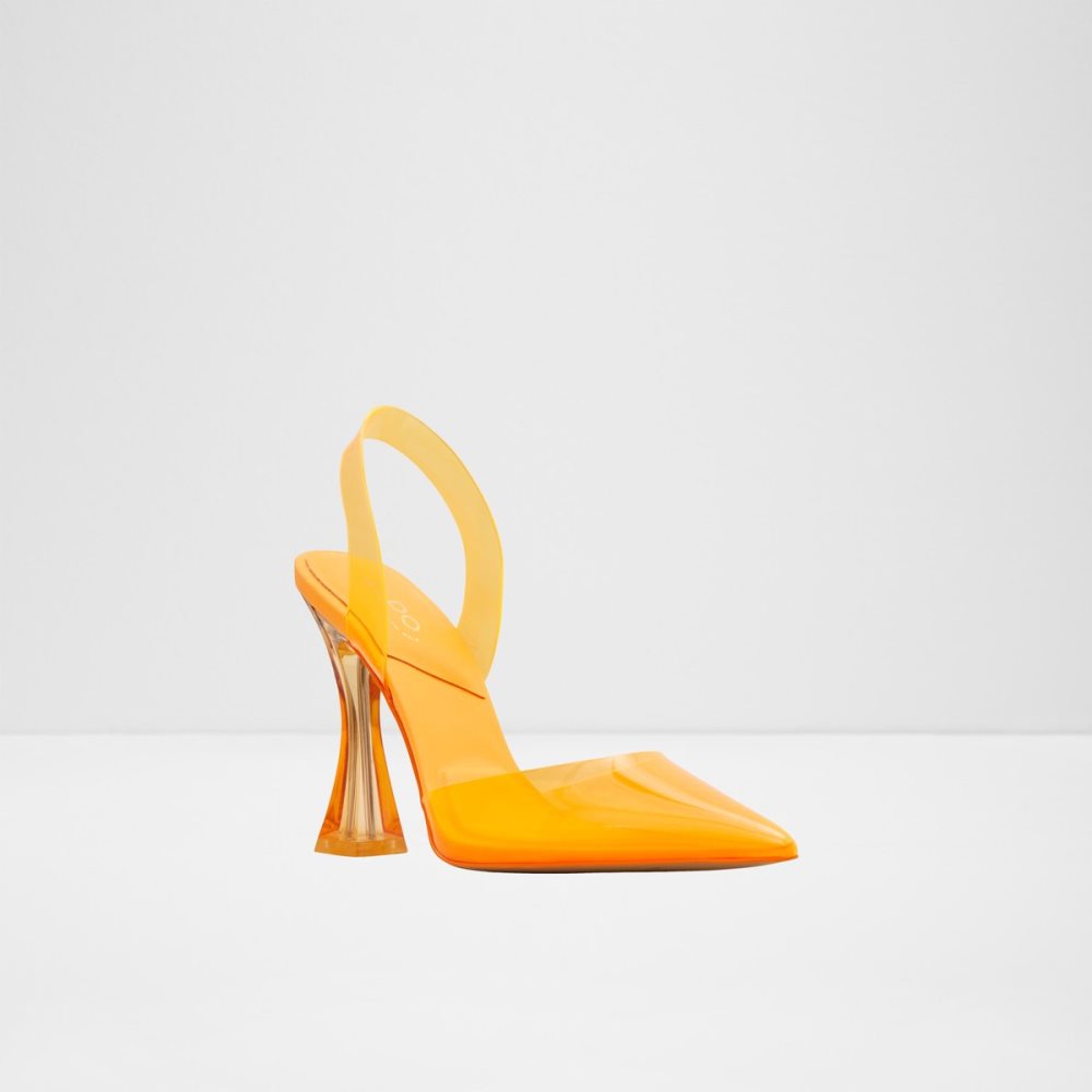 Light Orange Aldo Solanti Sling Back High Block Heels | 90GIUKCHN