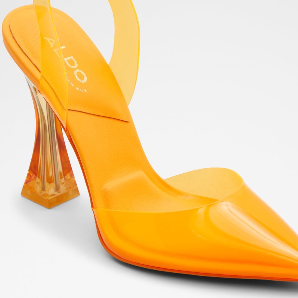 Light Orange Aldo Solanti Sling Back High Block Heels | 90GIUKCHN