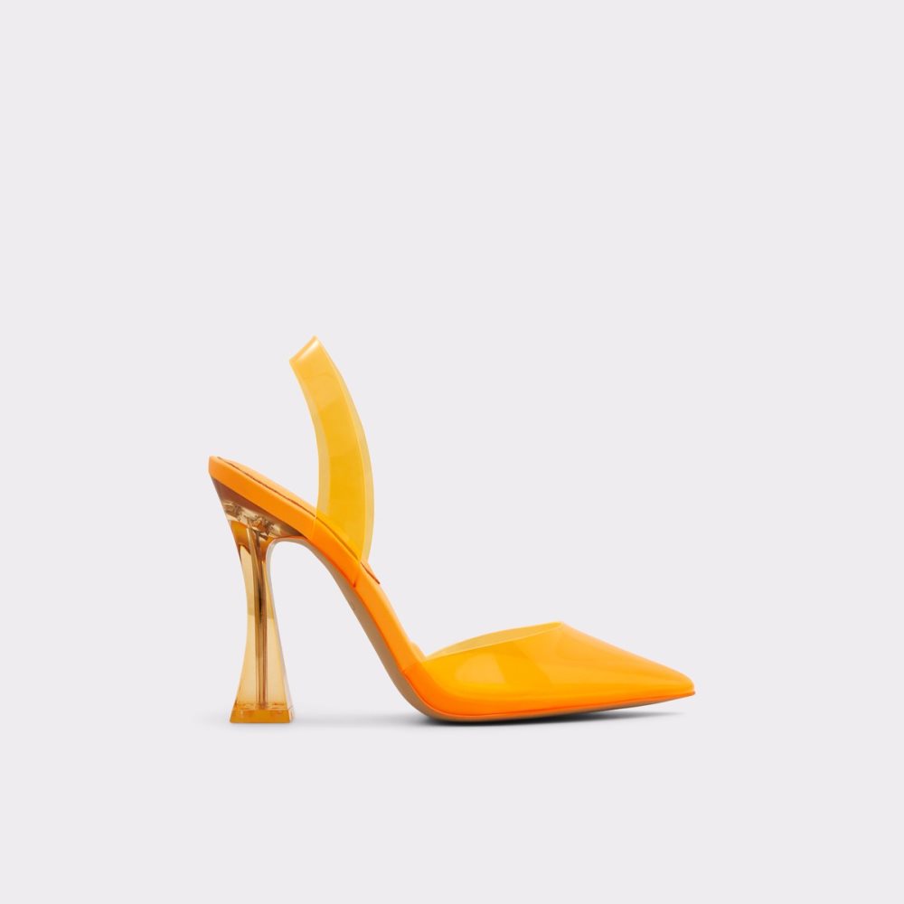 Light Orange Aldo Solanti Sling Back High Block Heels | 90GIUKCHN