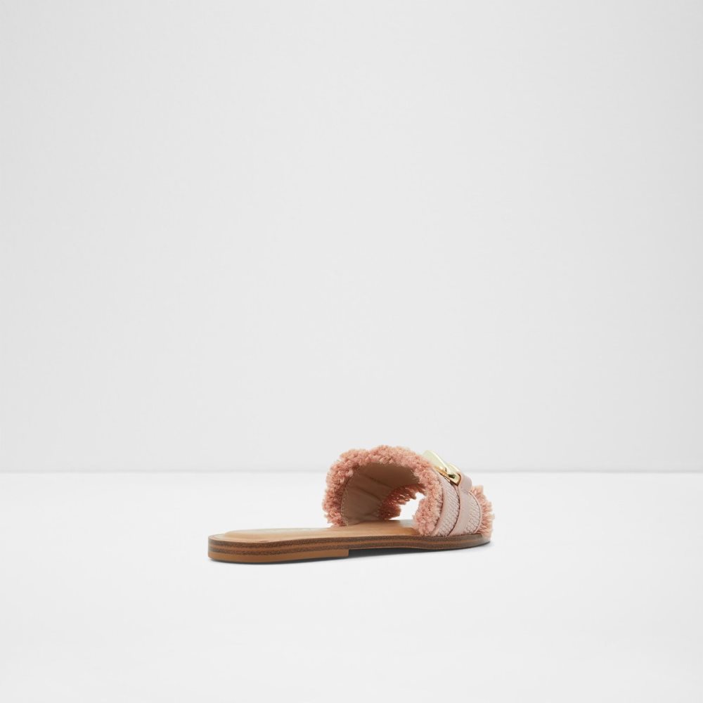 Light Pink Aldo Fringie Slide Sandal Sandals | 73KQWPVFR