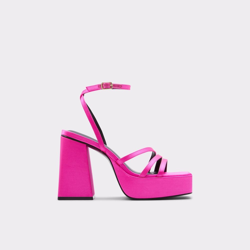 Light Pink Aldo Landabriver Strappy Heeled Sandal - Plateforme Platform Shoes | 08JOZACYI