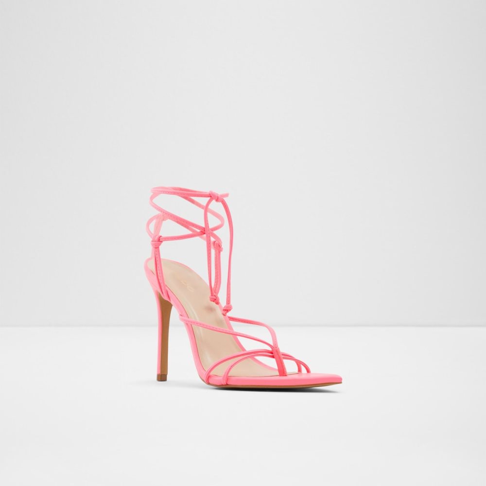 Light Pink Aldo Lona Strappy Heeled Sandal - Stiletto Sandals | 93PGZJASB