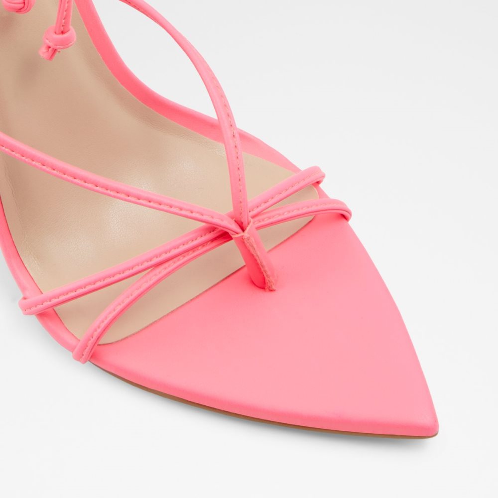 Light Pink Aldo Lona Strappy Heeled Sandal - Stiletto Sandals | 93PGZJASB