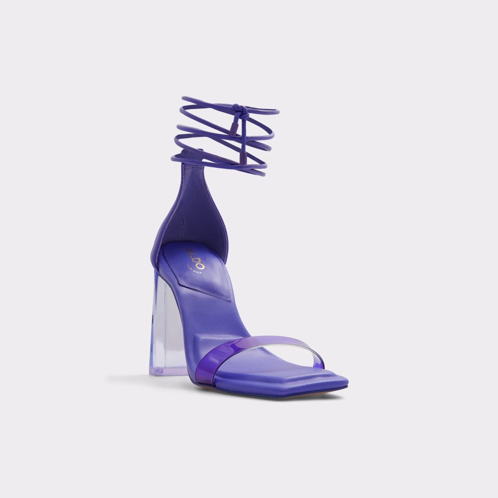 Light Purple Aldo Onardonita Heeled Sandal Block Heels | 85JRYOZMH