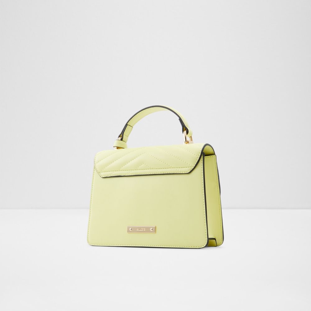 Light Yellow Aldo Cottin Top Handle Handbag | 92HTFJCSO