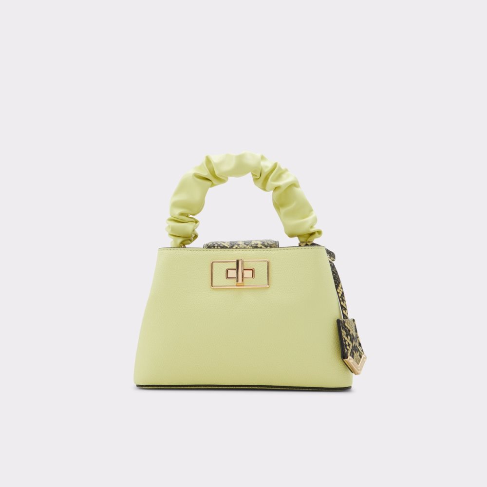 Light Yellow Aldo Snakie Top Handle Handbag | 98UJVDEGS