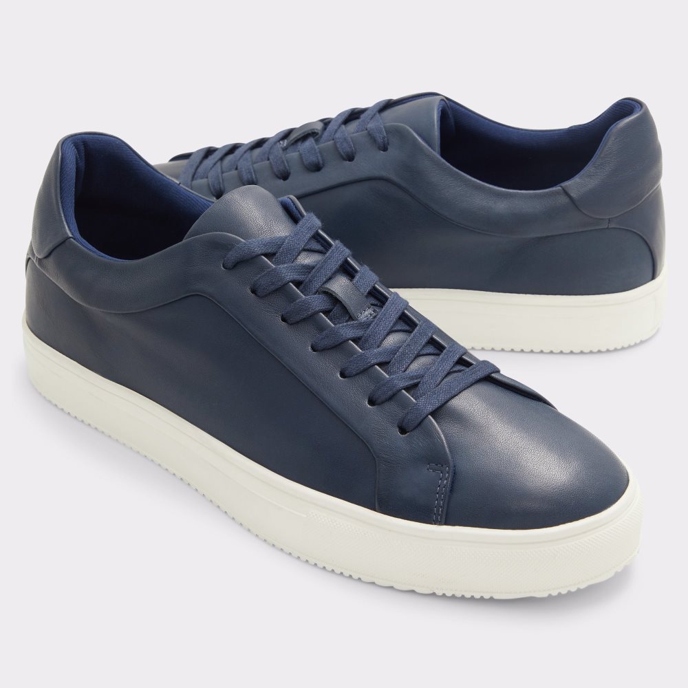 Navy Aldo Cobi Low Top - Cup Sole Sneakers | 45TKANZWQ