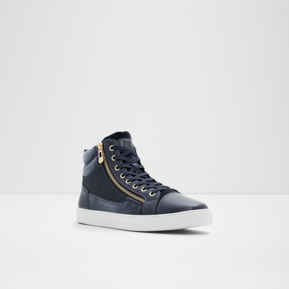 Navy Aldo Popstar High Top - Cup Sole Sneakers | 26VCONSTU