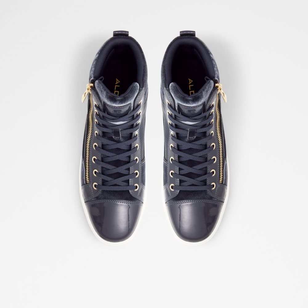 Navy Aldo Popstar High Top - Cup Sole Sneakers | 26VCONSTU