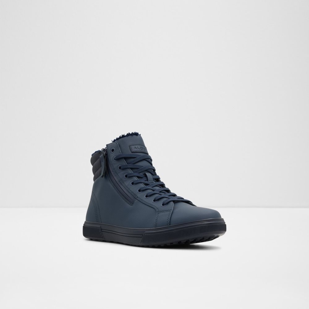 Navy Aldo Preralith Lace-up - Cup Sole Lace Up Boots | 67DTEJPUV