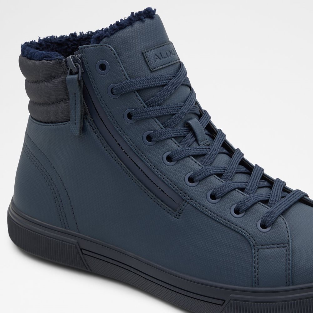 Navy Aldo Preralith Lace-up - Cup Sole Lace Up Boots | 67DTEJPUV