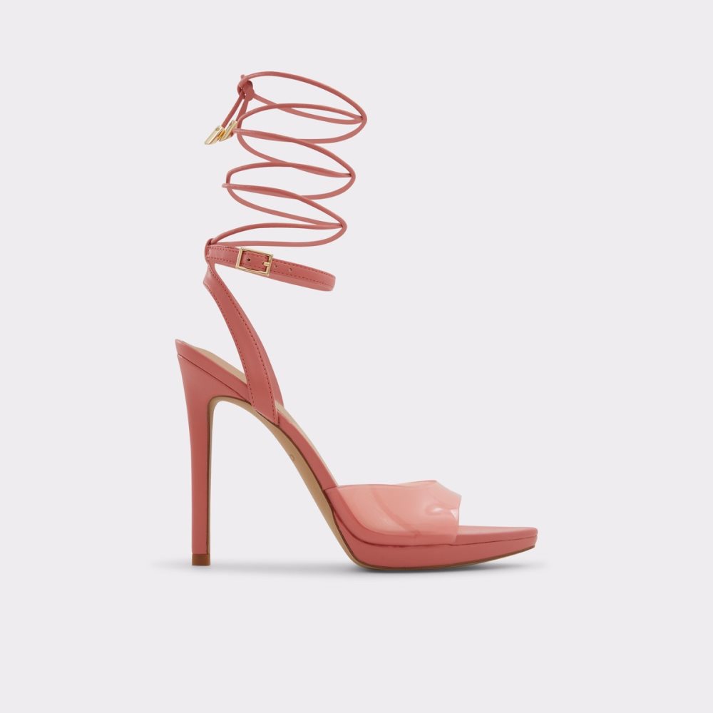 Pink Aldo Docilla Strappy Heeled Sandal - Stiletto Platform Shoes | 68WGYEOBX