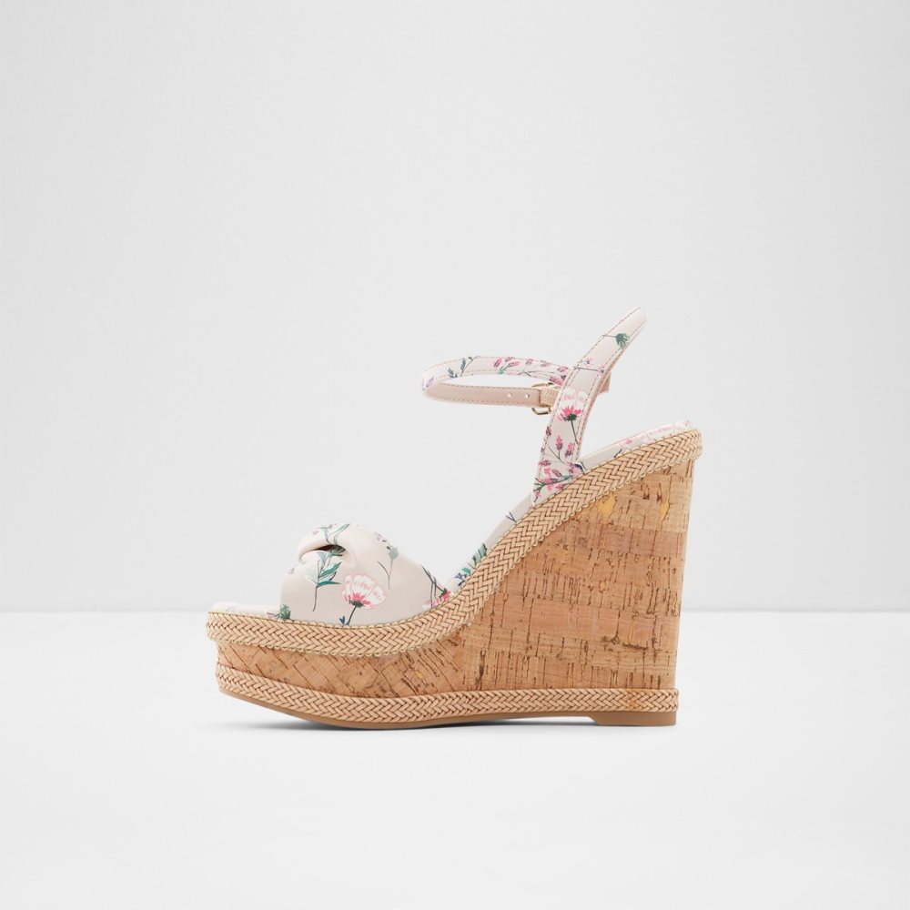 Pink Aldo Florenna Wedge Sandal - Wedge Sandals | 38QHLNIPK