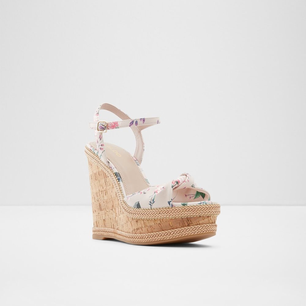 Pink Aldo Florenna Wedge Sandal - Wedge Sandals | 38QHLNIPK