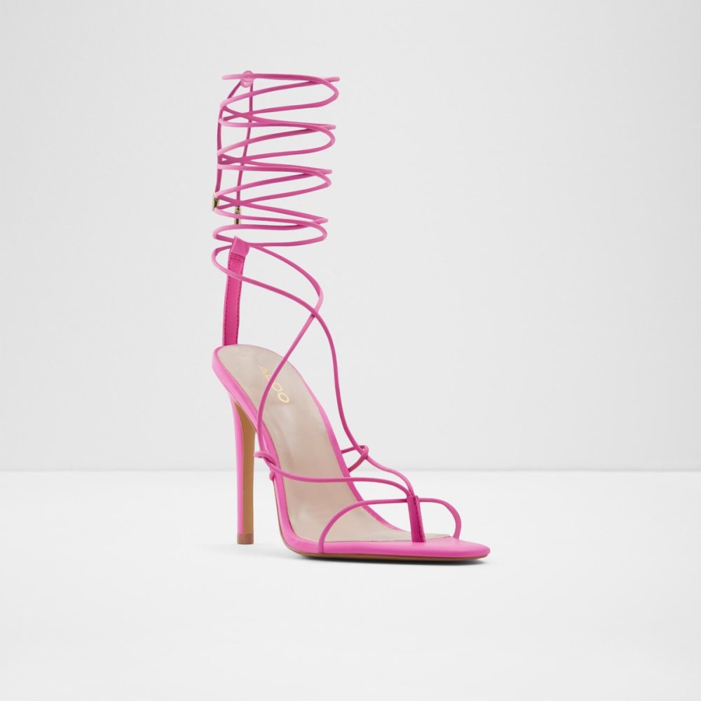 Pink Aldo Glaosa Strappy Heeled Sandal - Stiletto Sandals | 96DTMRYOP