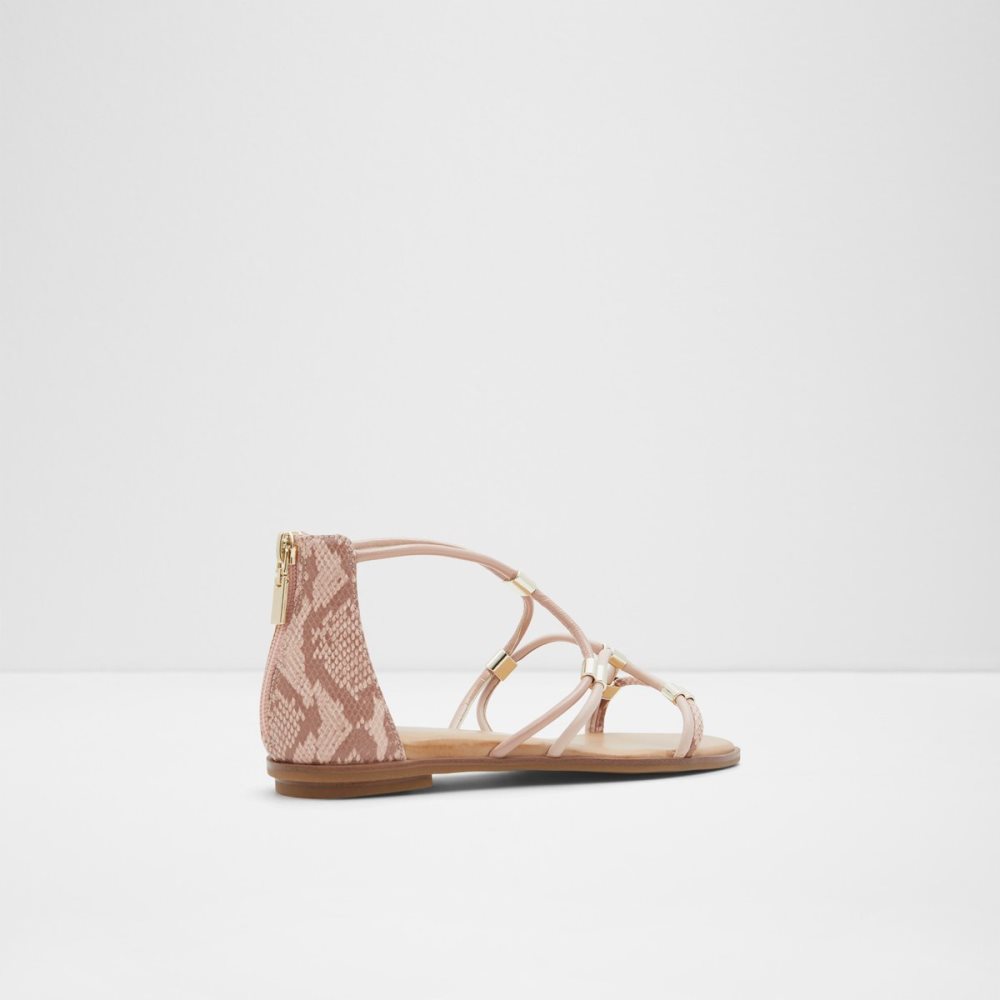 Pink Aldo Oceriwenflex Strappy Flat Sandal Sandals | 84WEPSAOQ