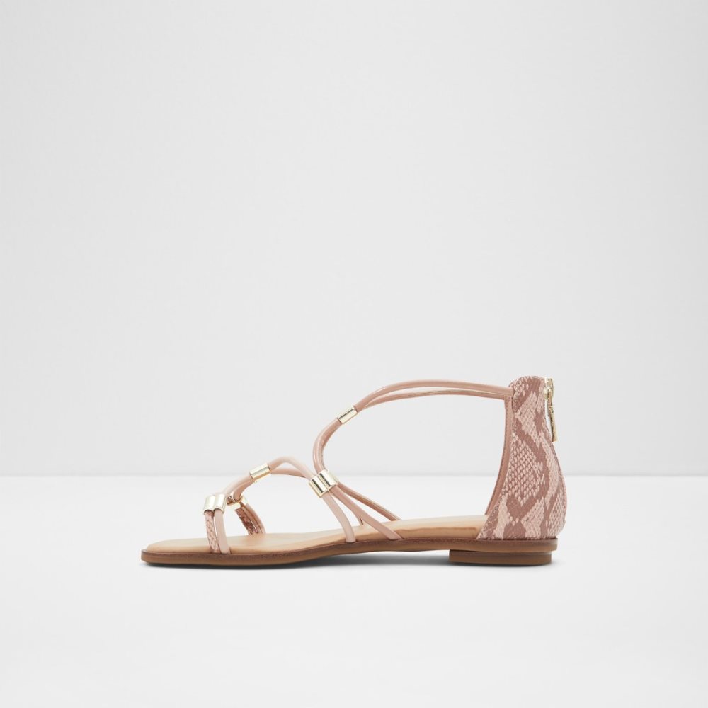 Pink Aldo Oceriwenflex Strappy Flat Sandal Sandals | 84WEPSAOQ