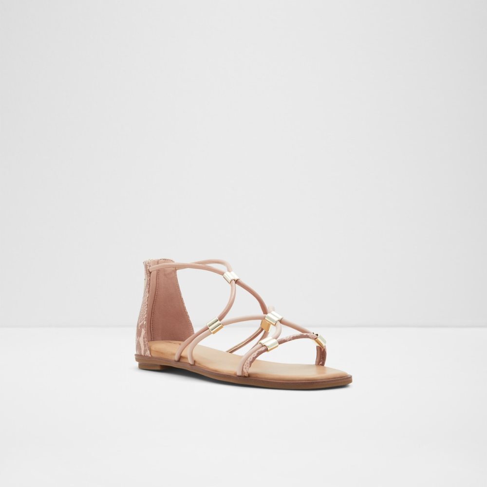 Pink Aldo Oceriwenflex Strappy Flat Sandal Sandals | 84WEPSAOQ