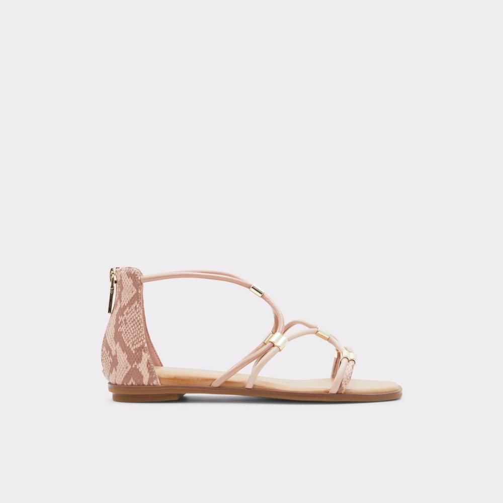 Pink Aldo Oceriwenflex Strappy Flat Sandal Sandals | 84WEPSAOQ