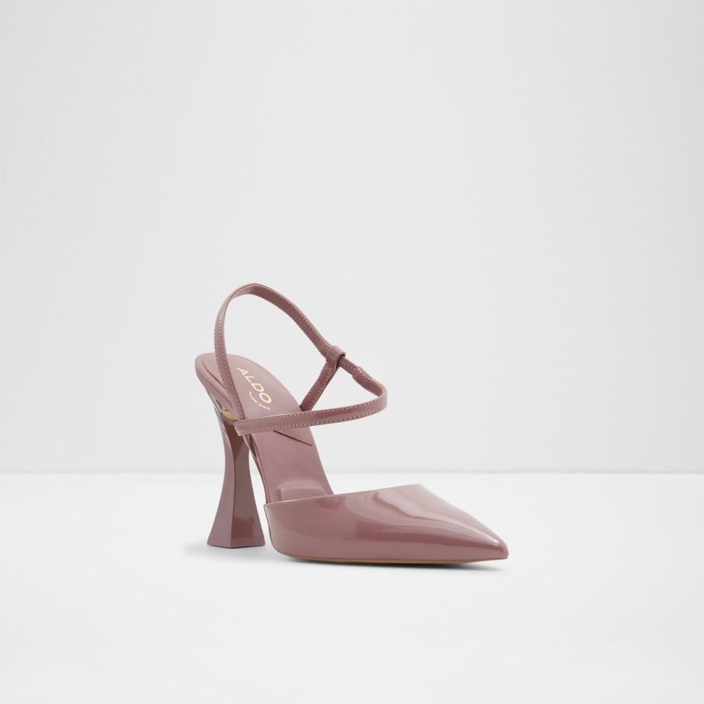 Pink Aldo Zaha Sling Back High Block Heels | 39BUKFDTQ