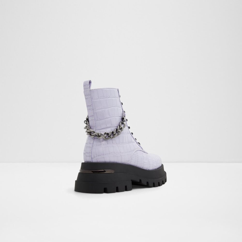 Purple Aldo Grandeur - Lug Sole Combat Boots | 39RMUJZOX