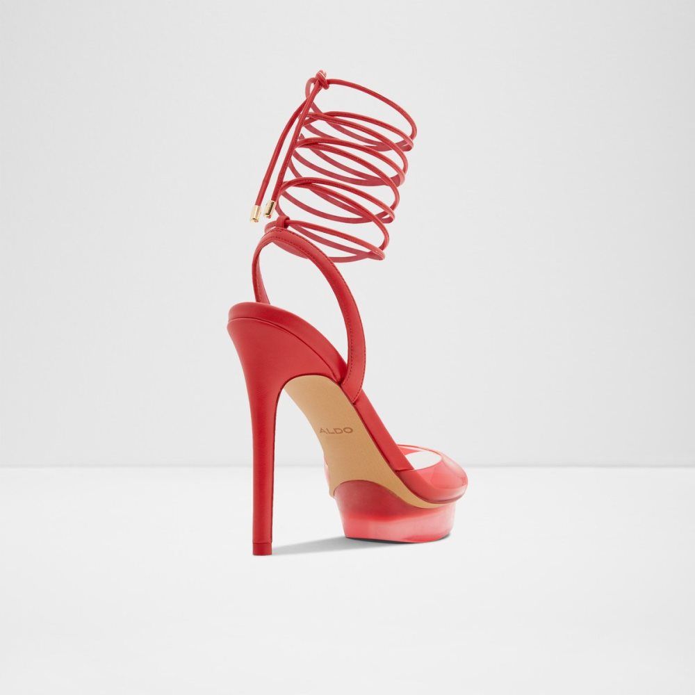 Red Aldo Bossis Heeled Sandal - Stiletto Platform Shoes | 96YKOPZTR