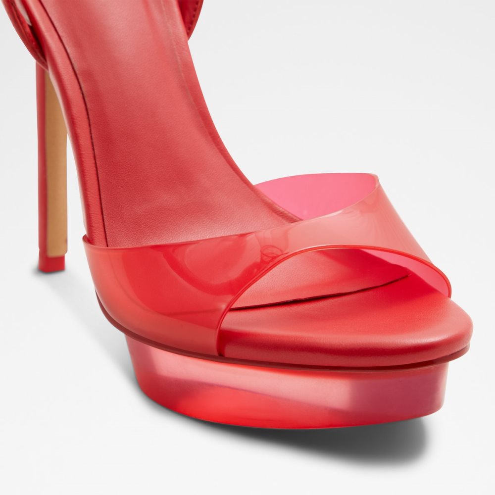 Red Aldo Bossis Heeled Sandal - Stiletto Platform Shoes | 96YKOPZTR