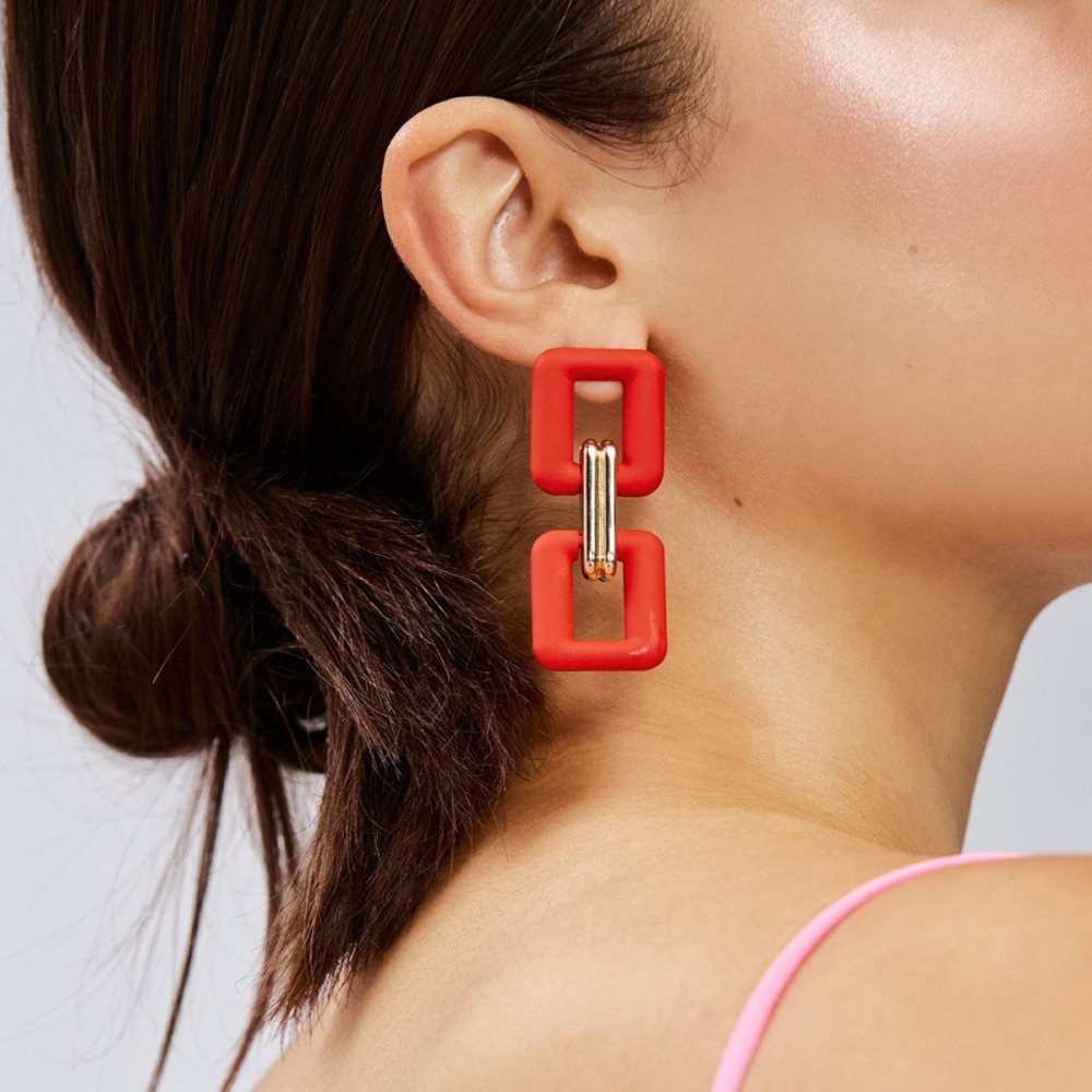 Red Aldo Nalah Earrings | 98BXYUVZJ