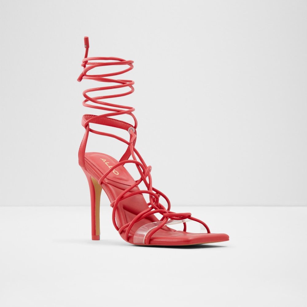 Red Aldo Truelove Strappy Heeled Sandal - Stiletto Heels | 71UTWEKMG