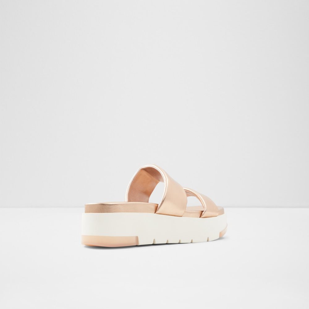 Rose Gold Aldo Cirea Wedge Sandal - Flatform Sandals | 29CAKLPNO