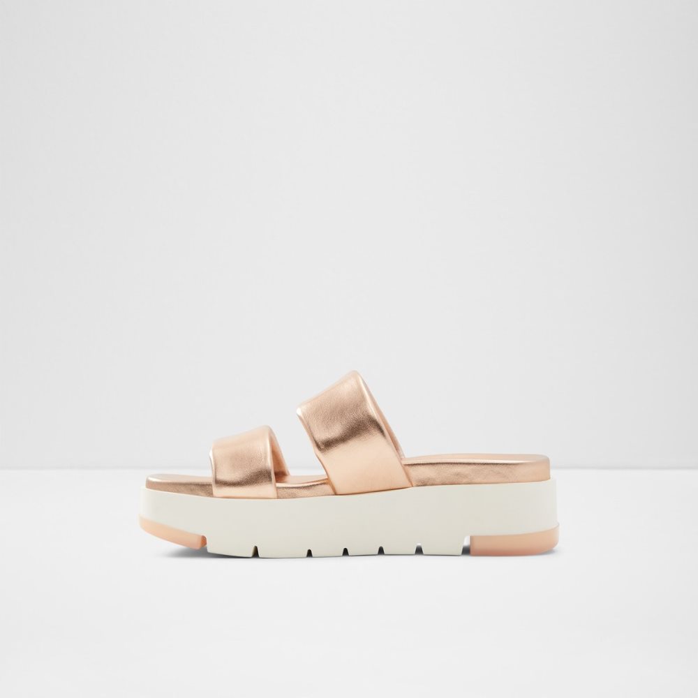 Rose Gold Aldo Cirea Wedge Sandal - Flatform Sandals | 29CAKLPNO