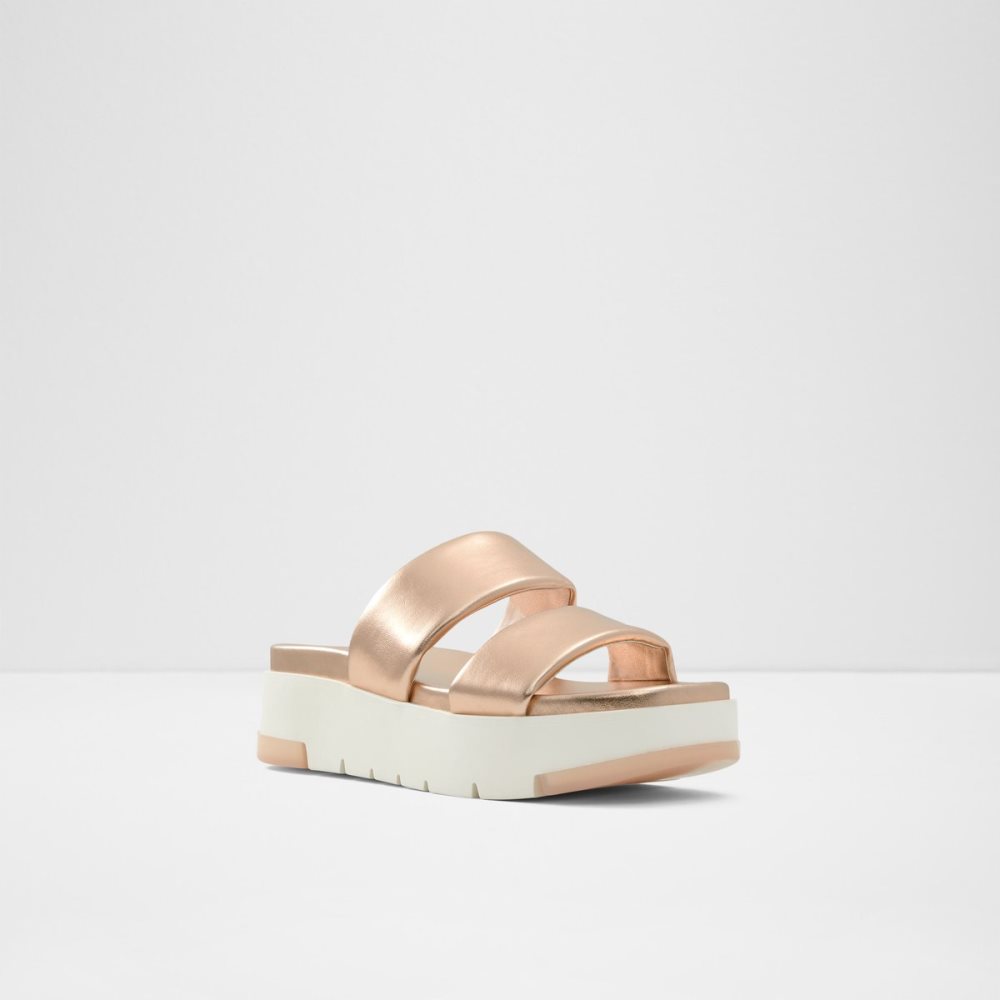 Rose Gold Aldo Cirea Wedge Sandal - Flatform Sandals | 29CAKLPNO